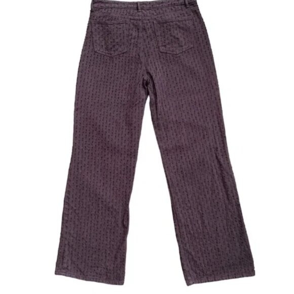 PRETTY LITTLE THING Brown Textured High- waisted 5 Pocket Jean- Sz 10 - Picture 3 of 7